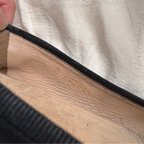 🥀 Authentic Classic CHANEL Ballet Flats in Black Leather Patent Cap-toe sz 37.5🥀 - Picture 11 of 16